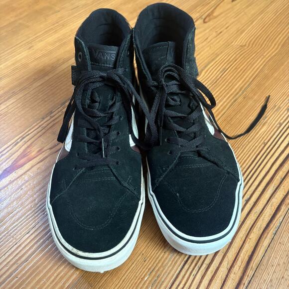 VANS Filmore black suede flame high top lace mens sneakers SIZE 9 - Picture 4 of 8